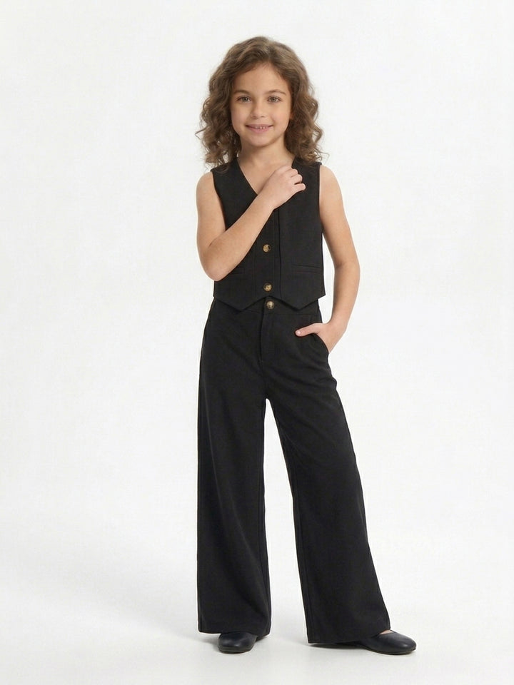 Kids' Chic Tailored Waistcoat & Trousers Set