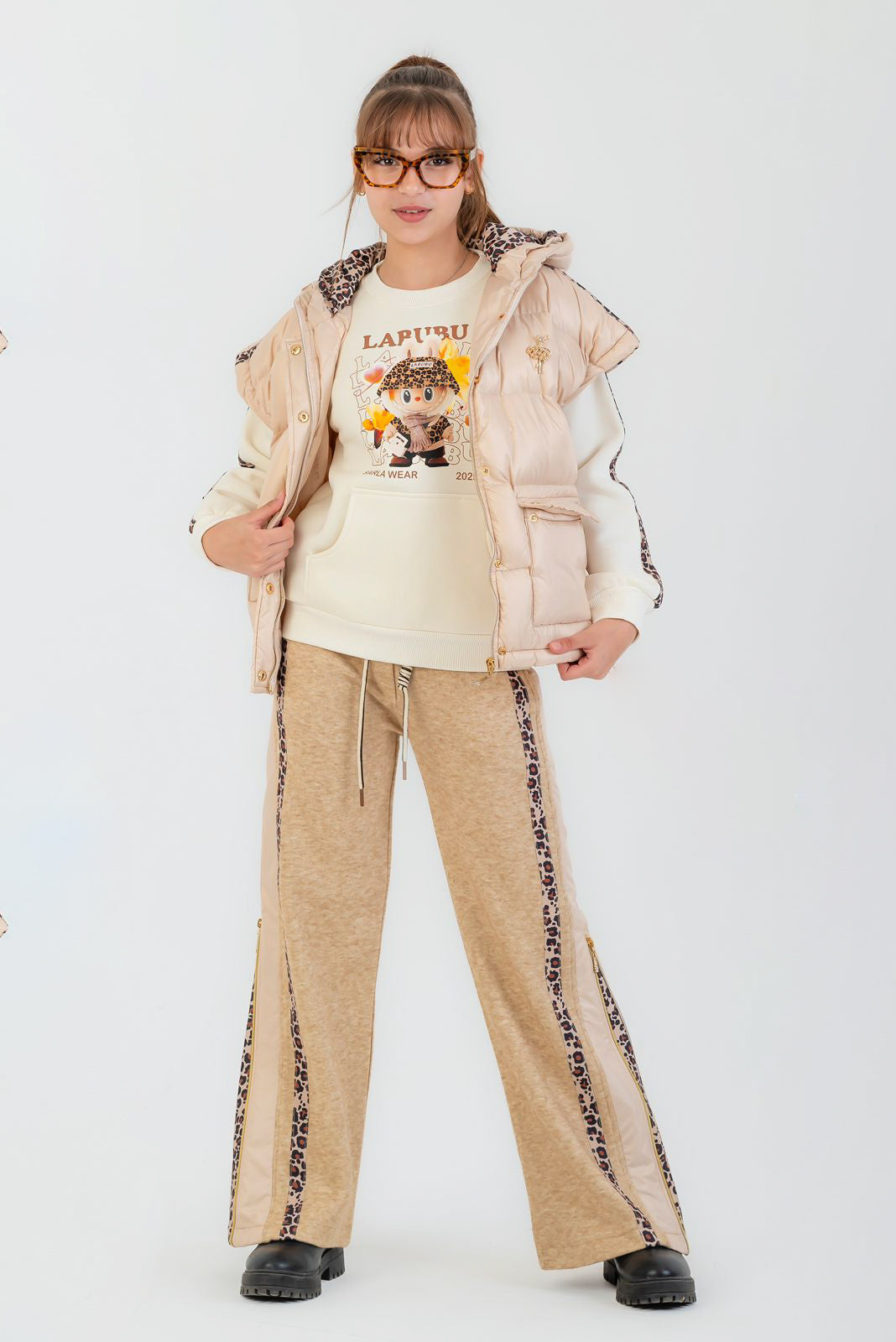 Cozy Leopard Trim Set