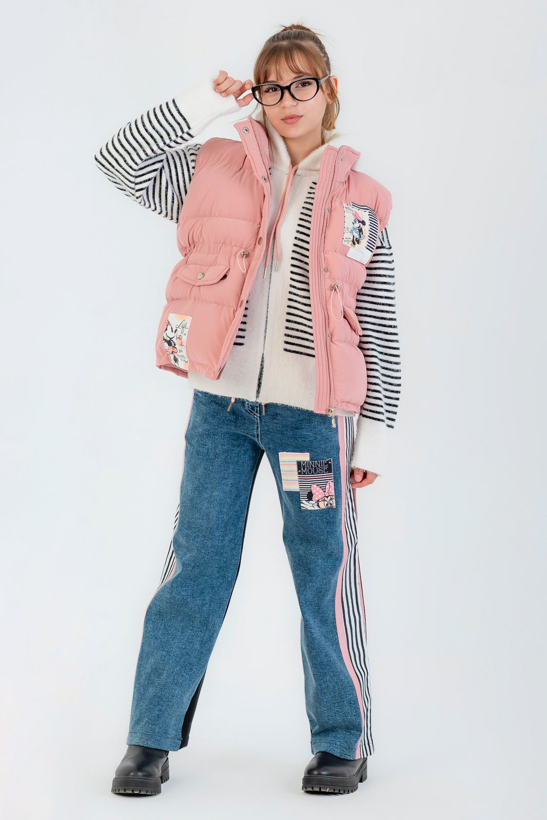 Berry Pink Floral Contrast Set