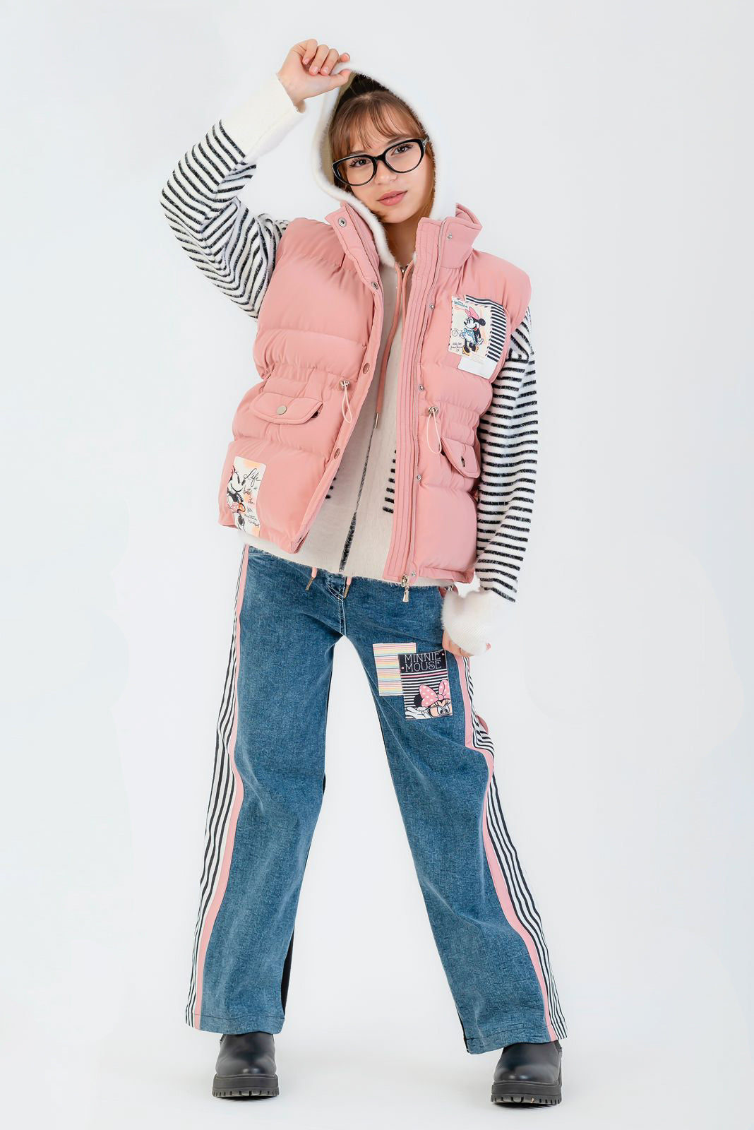 Berry Pink Floral Contrast Set