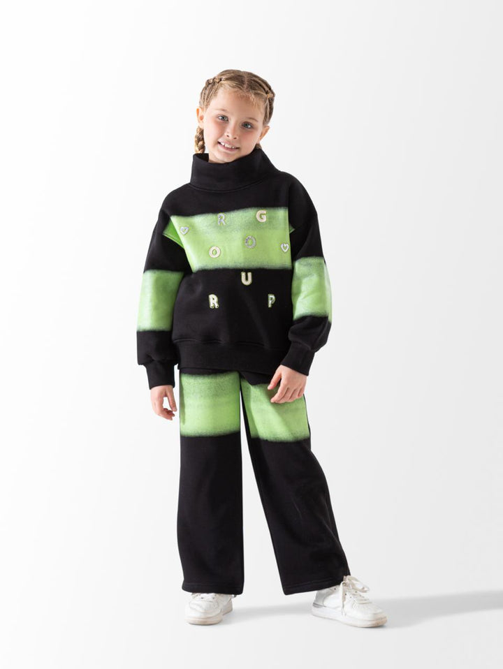 Bold Contrast Roll Neck Training Suit