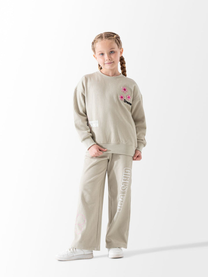 Ribbed Flower Training Suit