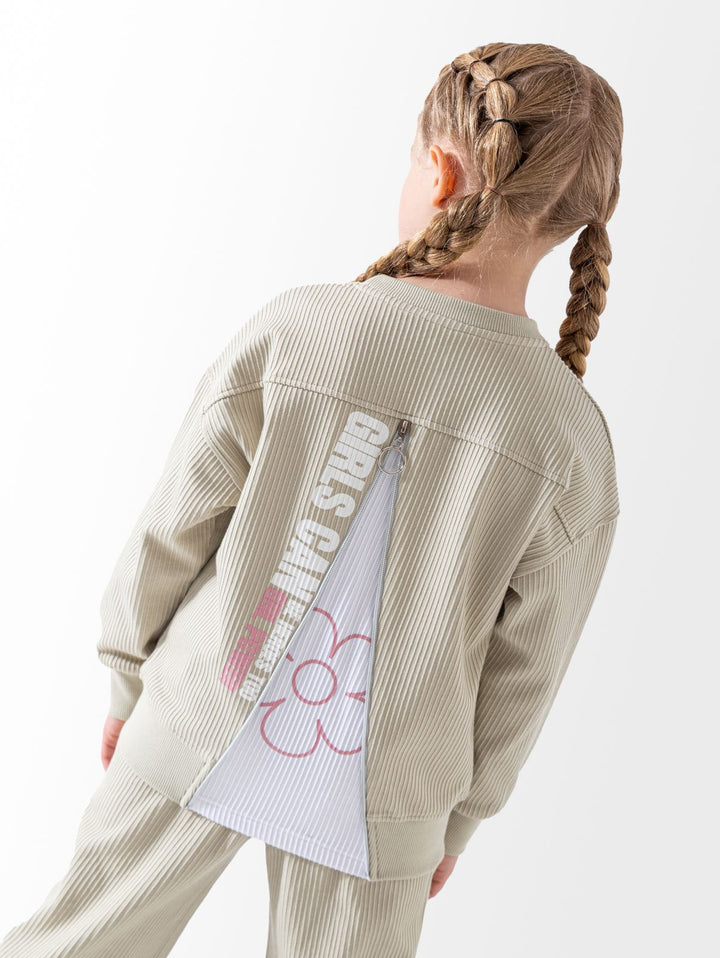 Ribbed Flower Training Suit