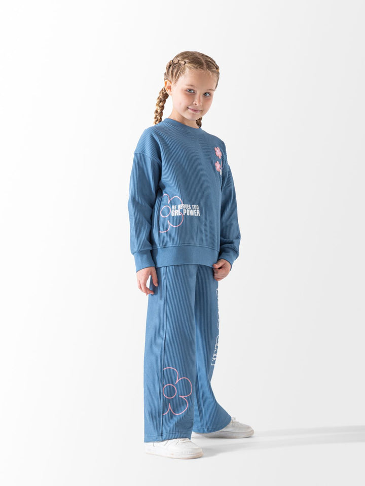 Ribbed Flower Training Suit