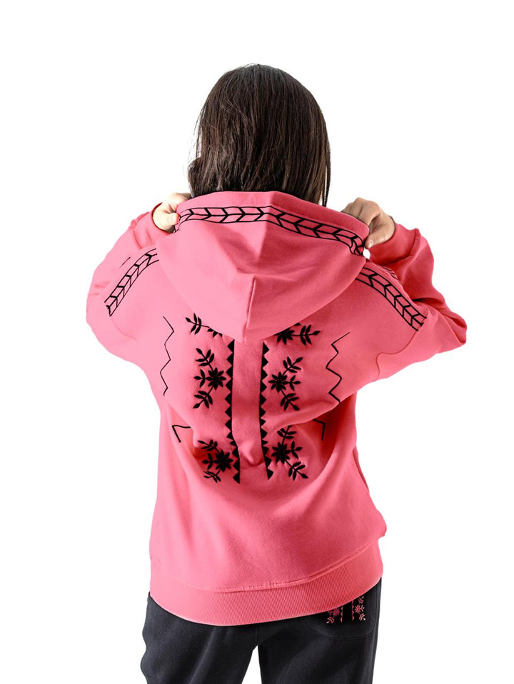 Delicate Graphic Hoodie Training Suit