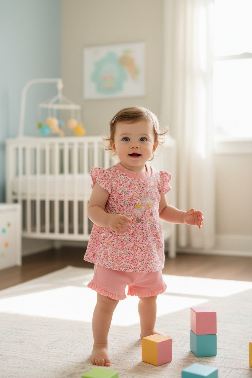 Blossom & Bloom Ruffle Short Set