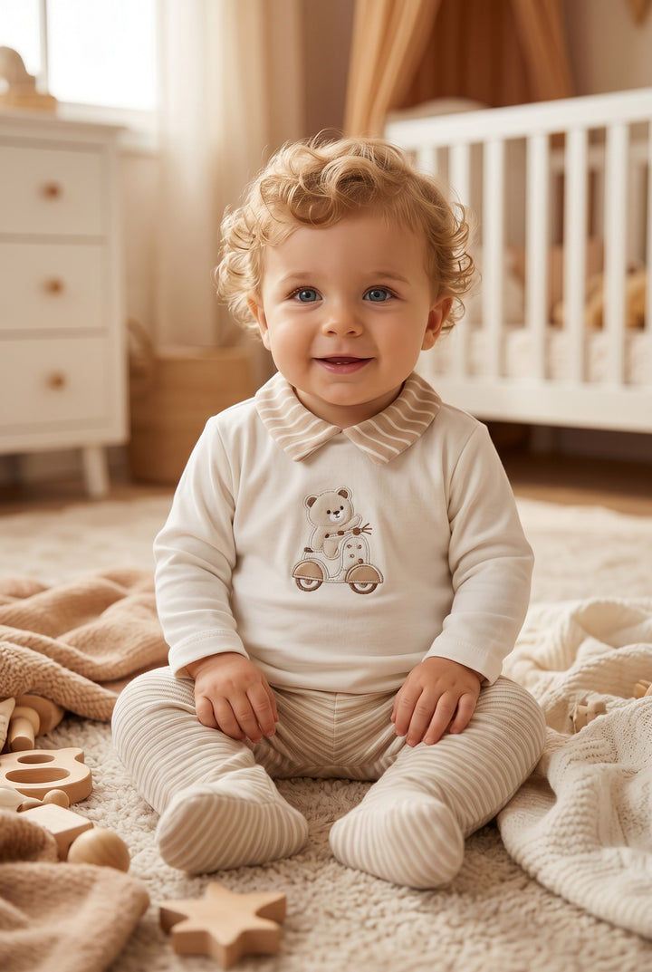 Little Scooter Bear Footed Set