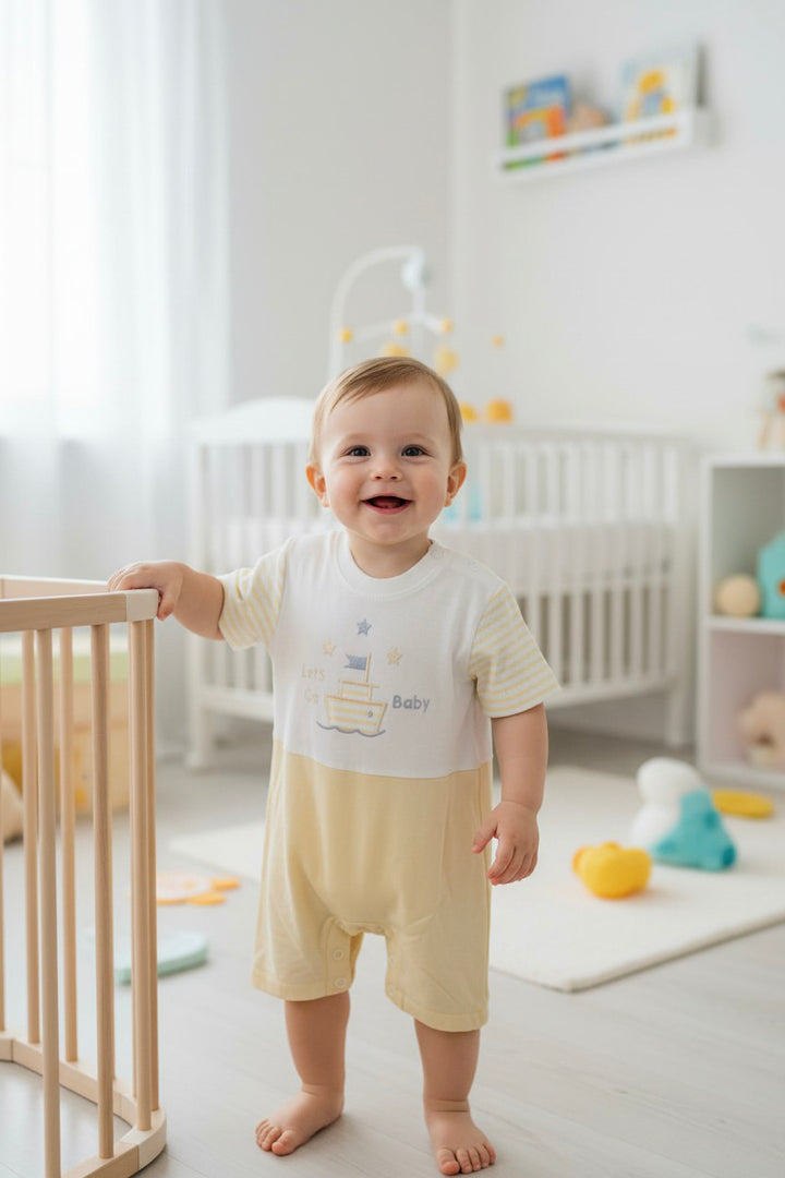 Nautical "Let's Go" Adventure Romper