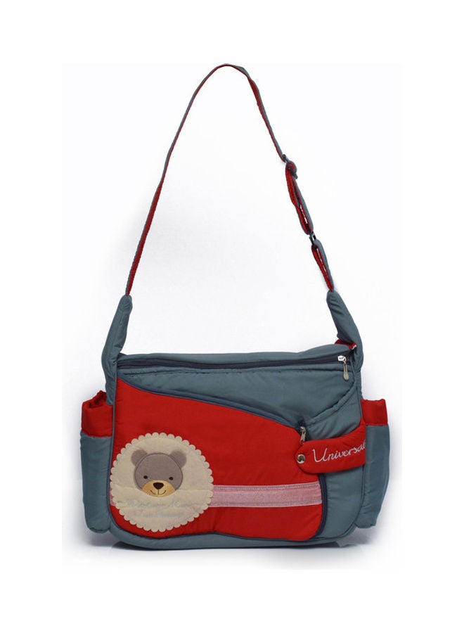 Cute Embroidered Animal Patch Diaper Bag with Matching Changing Mat