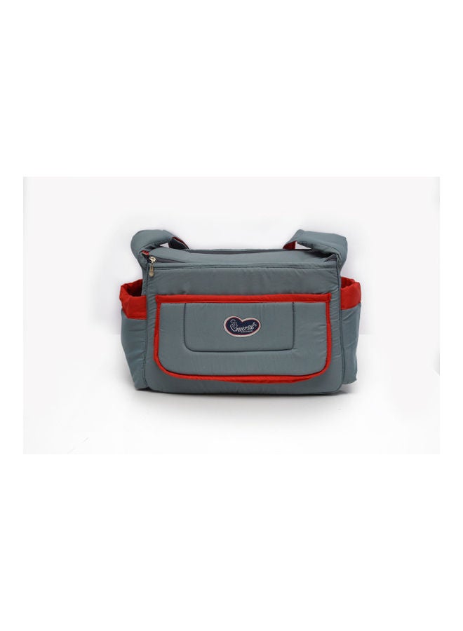 Cute Embroidered Animal Patch Diaper Bag with Matching Changing Mat