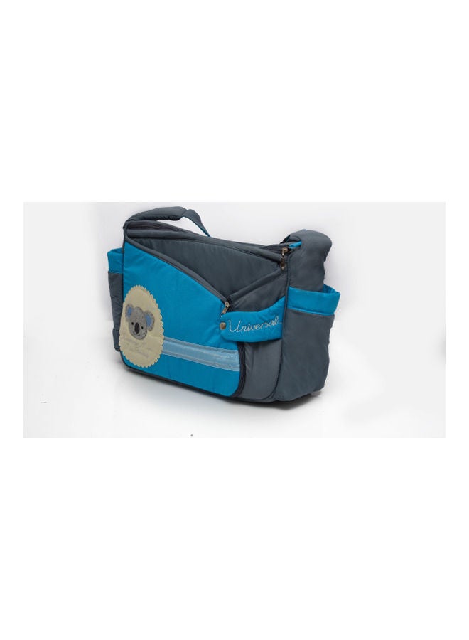 Cute Embroidered Animal Patch Diaper Bag with Matching Changing Mat