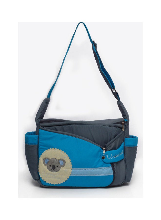 Cute Embroidered Animal Patch Diaper Bag with Matching Changing Mat
