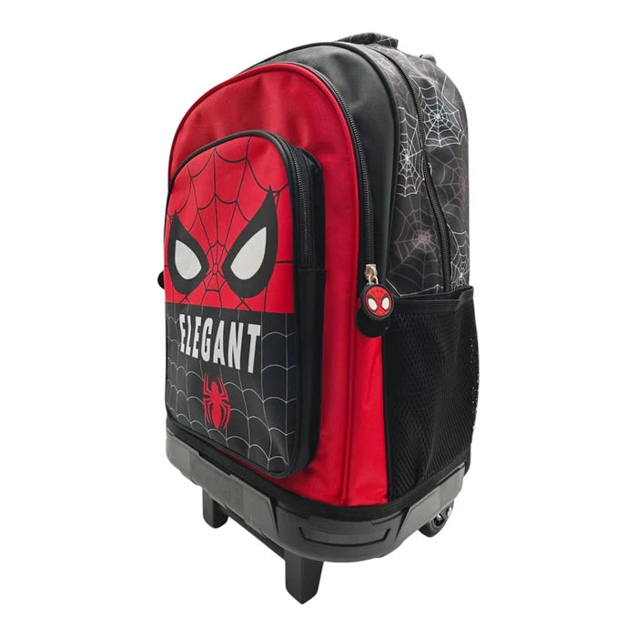 4-in-1 Spider-Man Superhero Wheeled Trolley School Bag Set