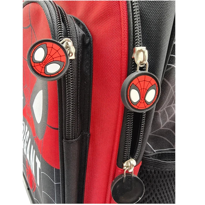 4-in-1 Spider-Man Superhero Wheeled Trolley School Bag Set