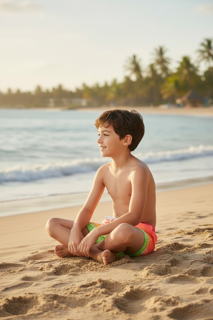 Ocean Breeze Mosaic Swim Trunks
