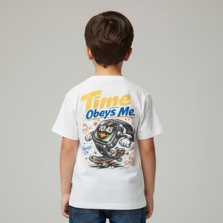 "Time Obeys Me" Skate Watch Boys' T-Shirt