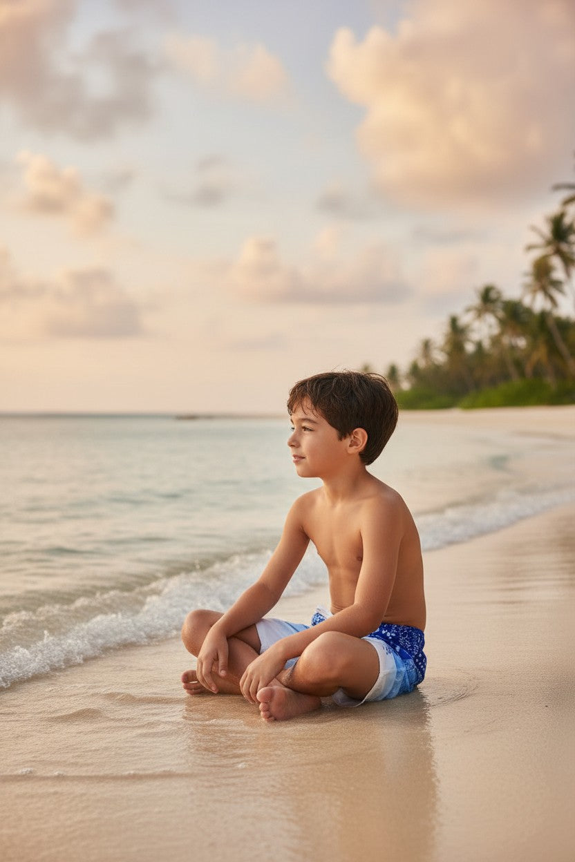 Ocean Breeze Mosaic Swim Trunks