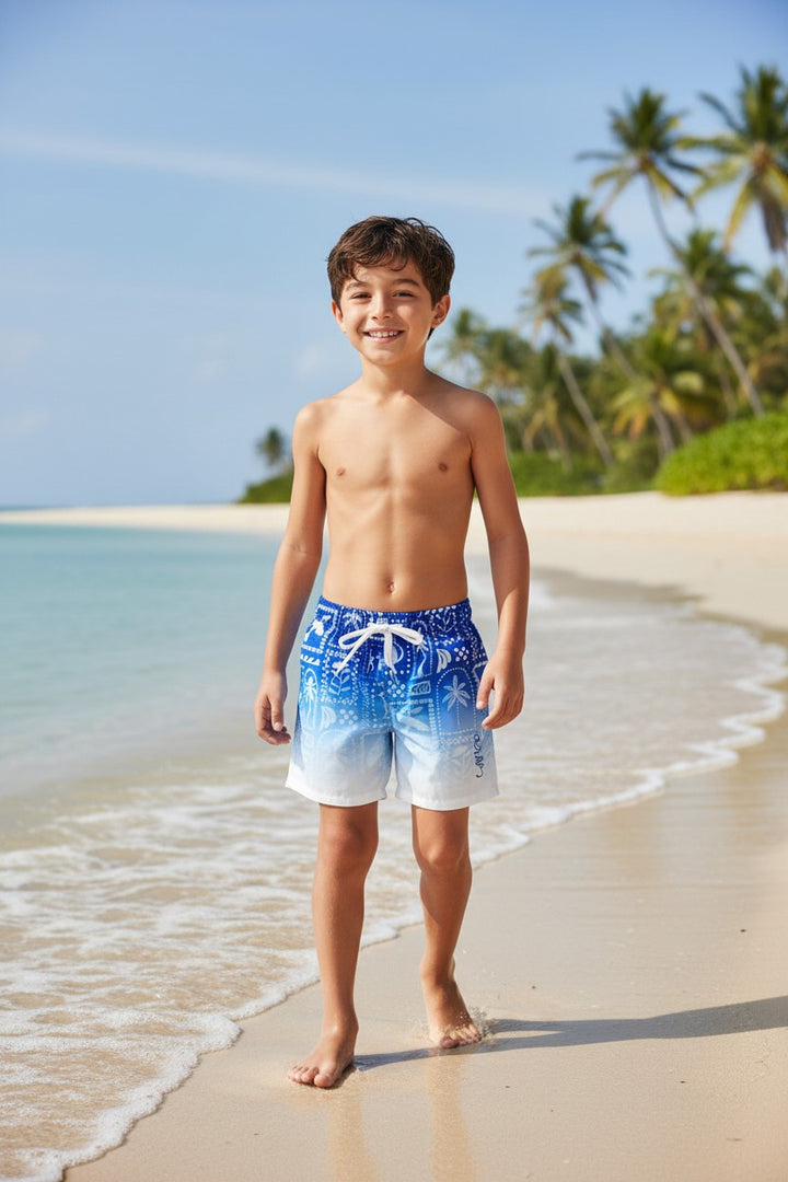 Ocean Breeze Mosaic Swim Trunks