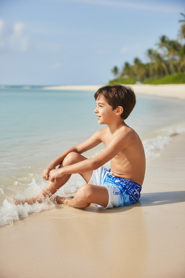 Ocean Breeze Mosaic Swim Trunks