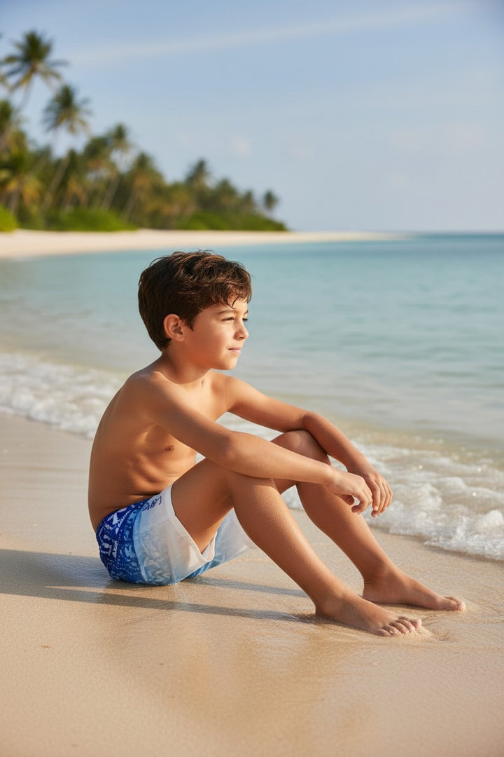 Ocean Breeze Mosaic Swim Trunks