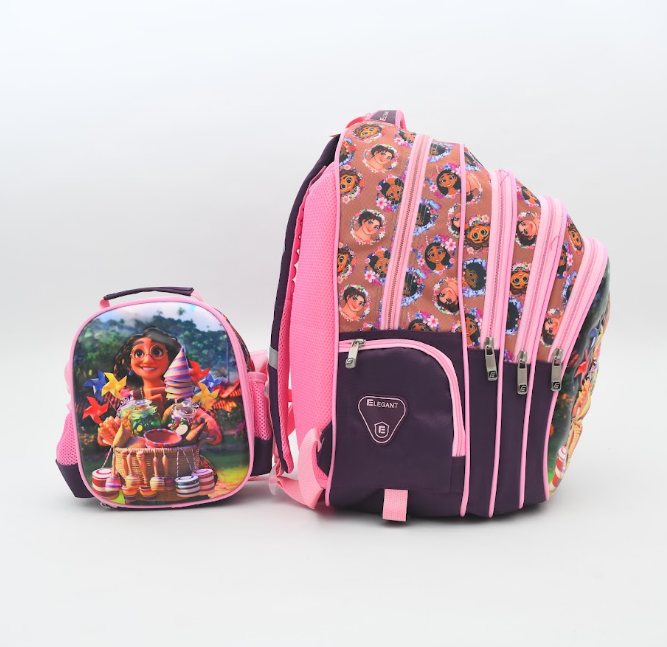 Colorful Encanto Mirabel 3-Piece Backpack Set with Character Pattern