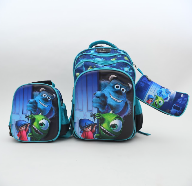 Monsters Inc. Fun Adventure 3-Piece Kids School Backpack Set