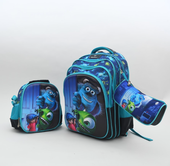 Monsters Inc. Fun Adventure 3-Piece Kids School Backpack Set