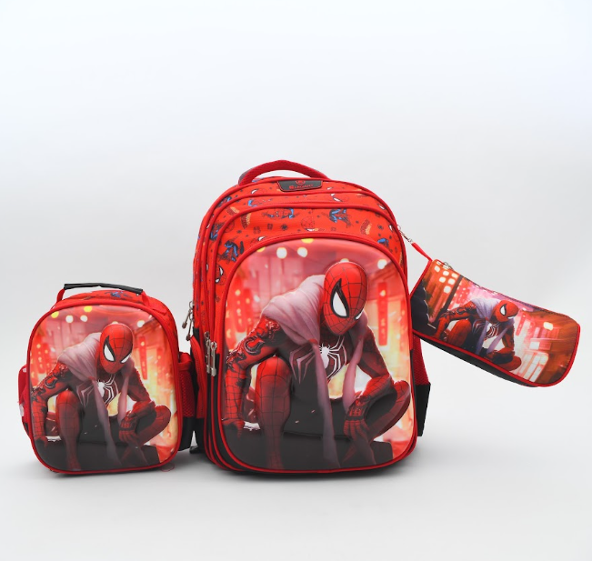 Spider-Man Action Hero 3-Piece Kids School Backpack Set