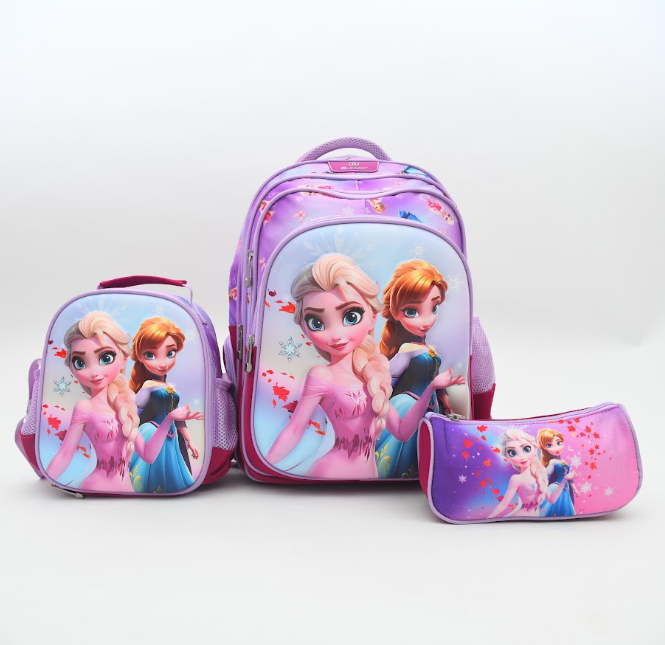 Frozen Magical Sisters 3-Piece Kids School Backpack Set