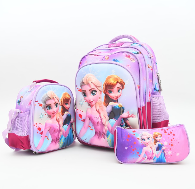 Frozen Magical Sisters 3-Piece Kids School Backpack Set