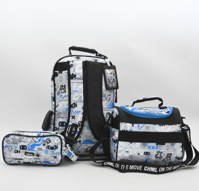 Robo Bear Futuristic 3-Piece Kids School Backpack Set