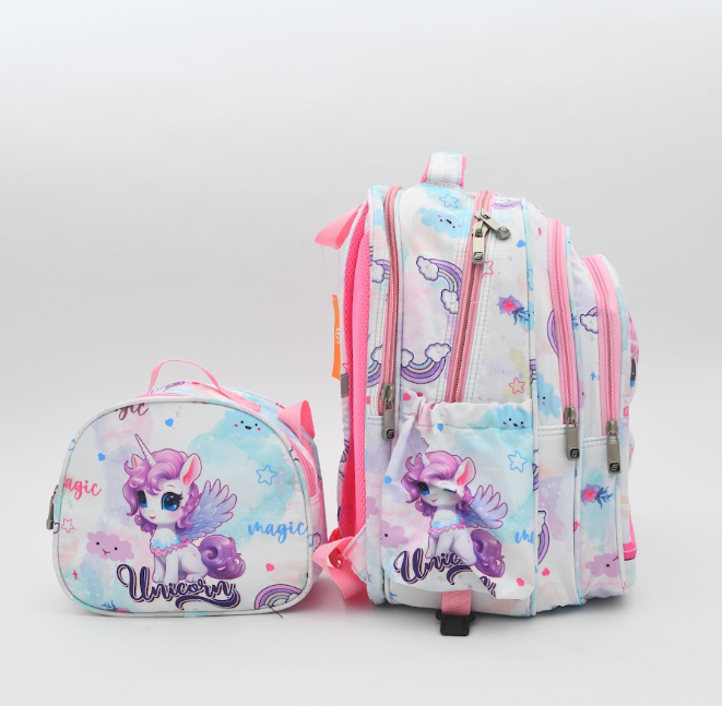 Pastel Dream Unicorn 3-Piece Kids School Backpack Set