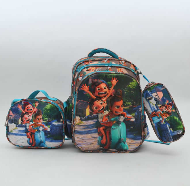 Disney Luca Summer Adventure 3-Piece Kids School Backpack Set