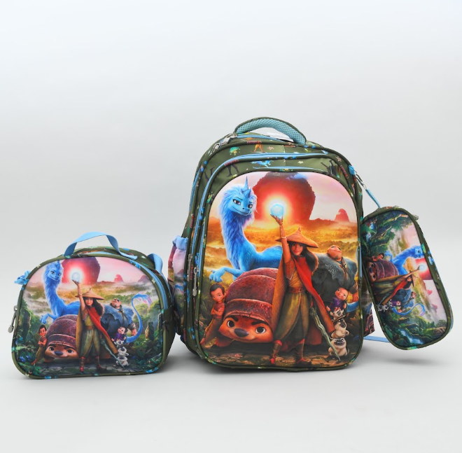 Disney Raya & Sisu Legendary Adventure 3-Piece Kids School Backpack Set