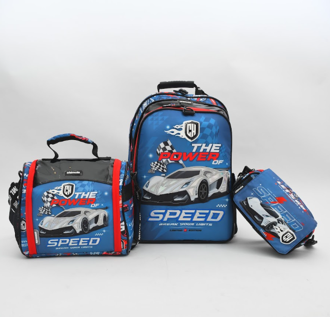 Supercar Racing Edition 3-Piece Kids School Backpack Set