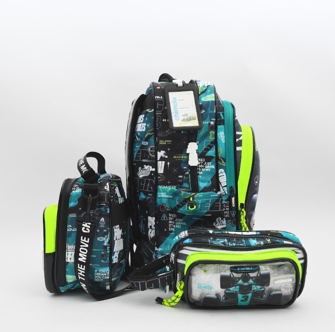 Formula Racing Car 3-Piece School Set for Boys