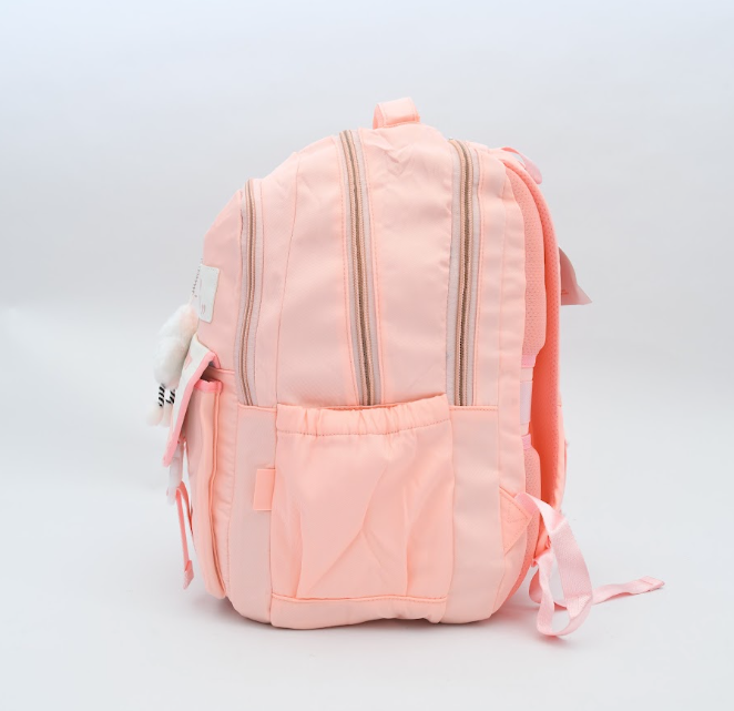 "I Love You" Patch Aesthetic Backpack with Soft Cloud Plush Keychain