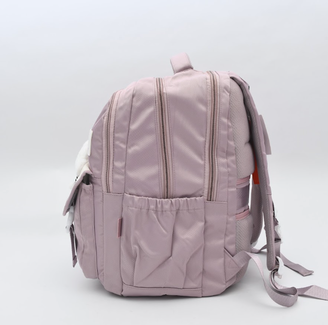 "I Love You" Patch Aesthetic Backpack with Soft Cloud Plush Keychain