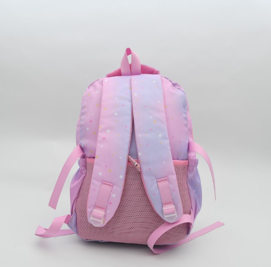 Kawaii Starry Gradient Backpack with Matching Teddy Charm