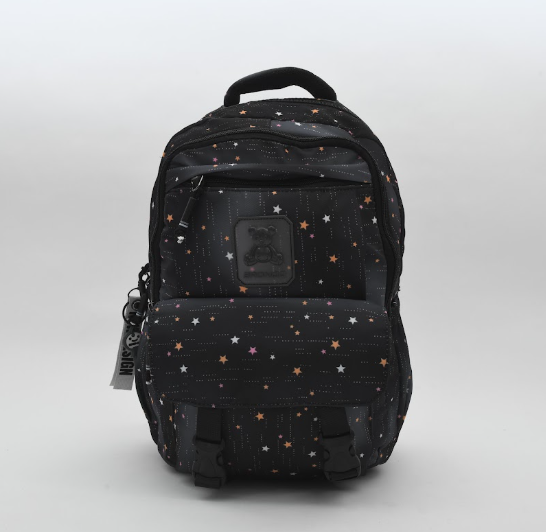 Kawaii Starry Gradient Backpack with Matching Teddy Charm