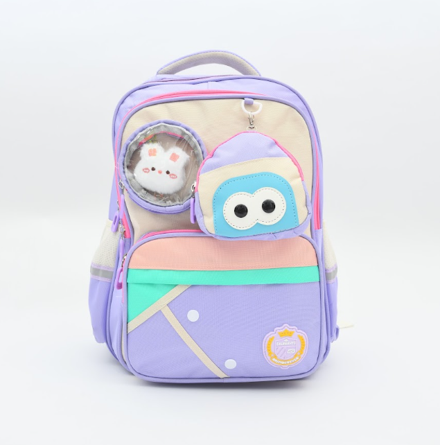 Playful Character Clear-Window Kids Backpack