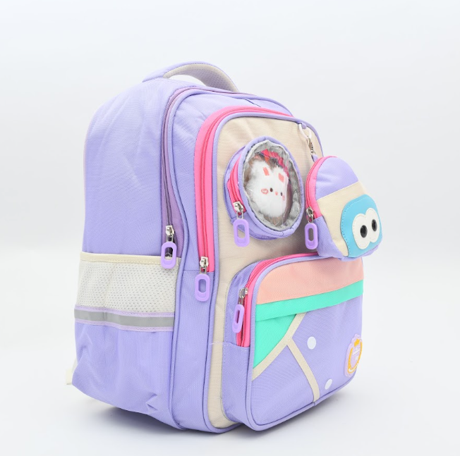 Playful Character Clear-Window Kids Backpack