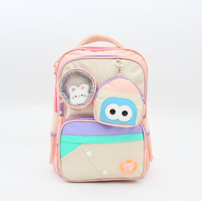 Playful Character Clear-Window Kids Backpack