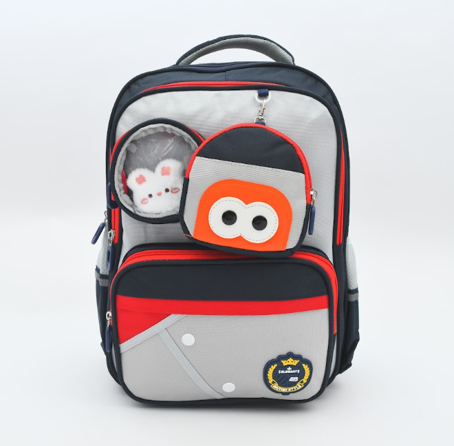 Playful Character Clear-Window Kids Backpack