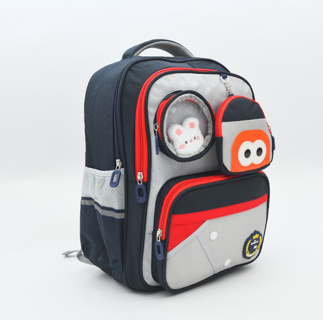Playful Character Clear-Window Kids Backpack