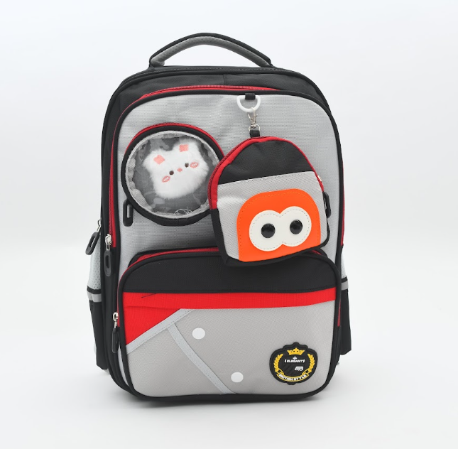 Playful Character Clear-Window Kids Backpack