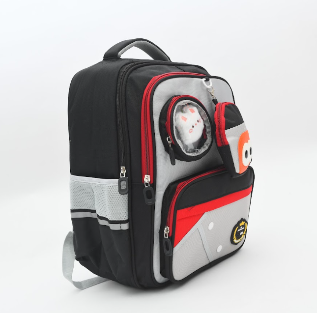 Playful Character Clear-Window Kids Backpack