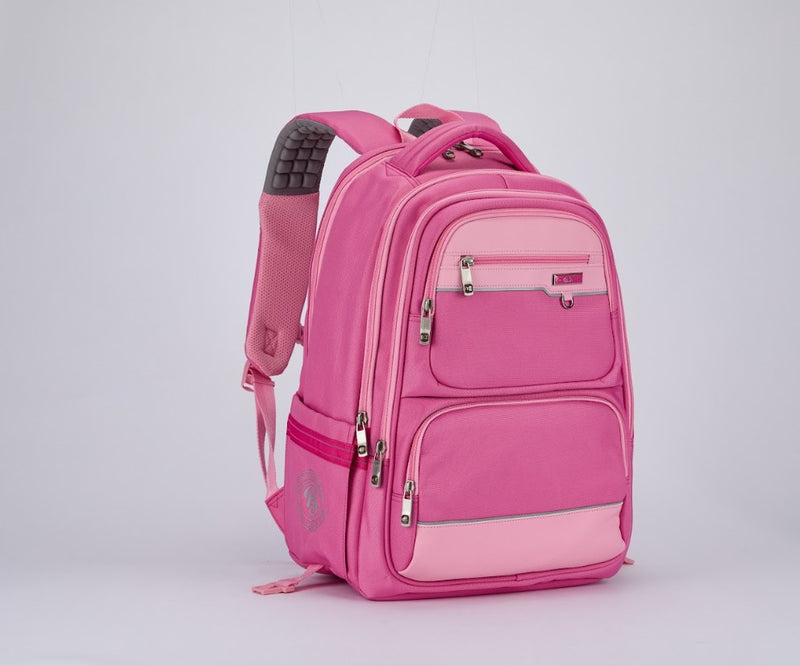 Dual-Tone Multi-Pocket School Backpack