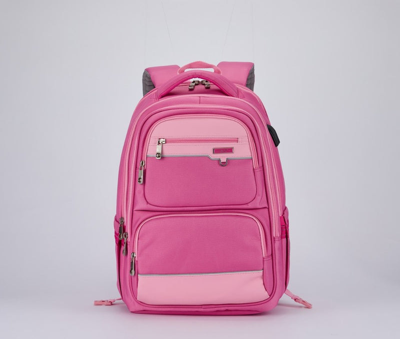 Dual-Tone Multi-Pocket School Backpack