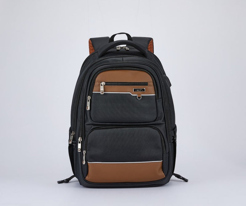 Dual-Tone Multi-Pocket School Backpack